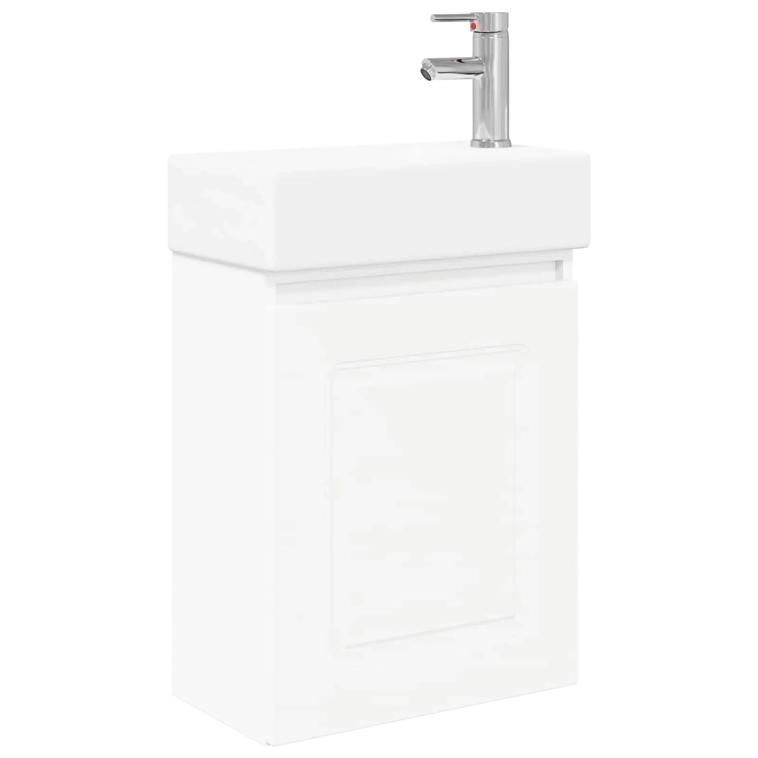 vidaXL Badezimmer Waschtischunterschrank mit Wasserhahn Weiß 889471
