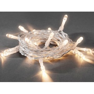 Konstsmide LED-Lichterkette mit 10 warmweißen Lichtern, batteriebetrieben für den Innenbereich.