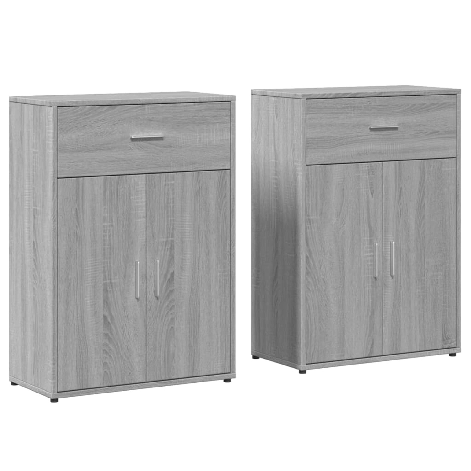 vidaXL Sideboards 2 Stk Grau Sonoma 60x30x84 cm Holzwerkstoff 3276600 günstig online kaufen