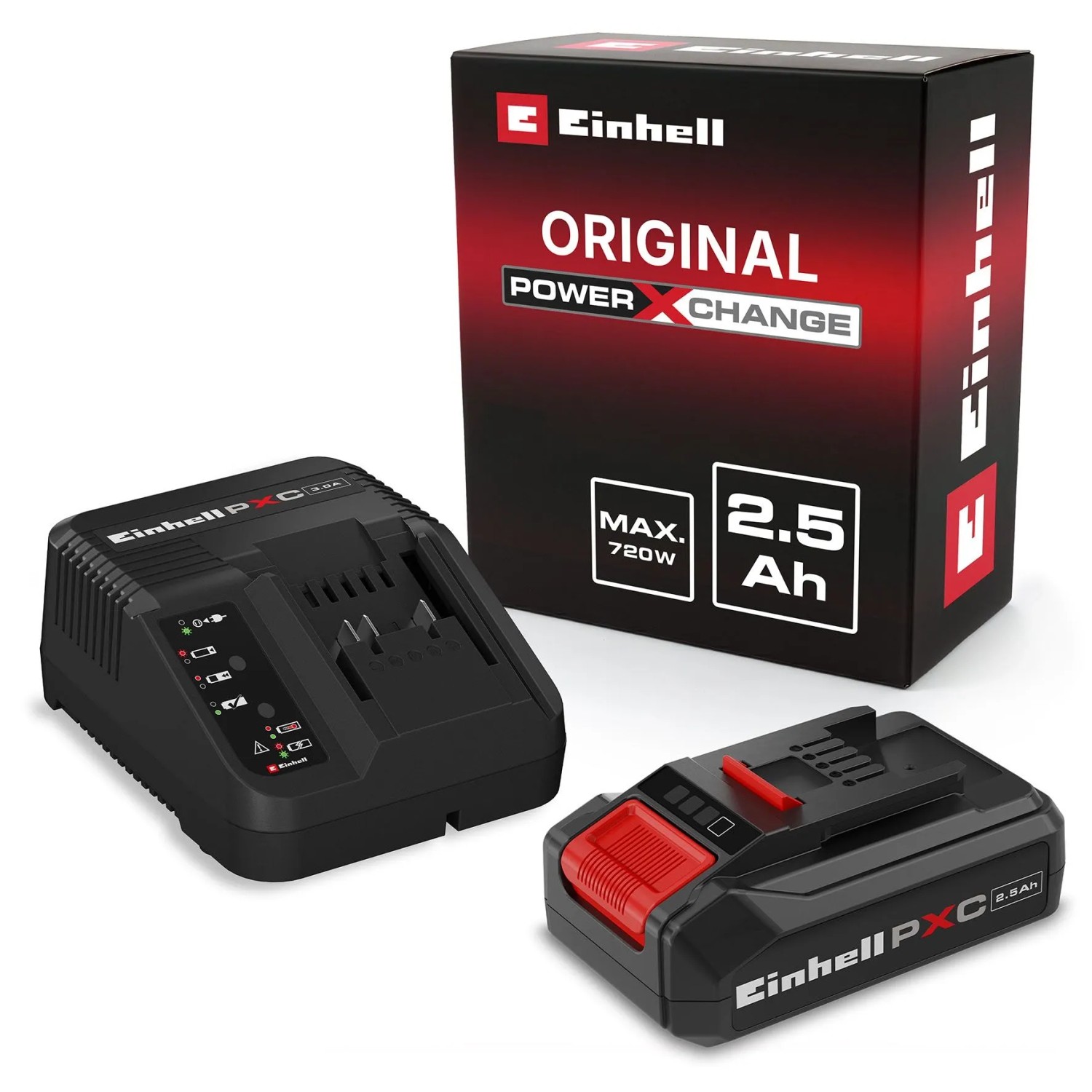 Image of EINHELL Akku-Starter Kit, PXC, 18 V, 2,5 Ah - rot