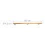 Relaxdays Handlauf Buche mit Edelstahlhaltern 150 cm Durchmesser 42 mm_3