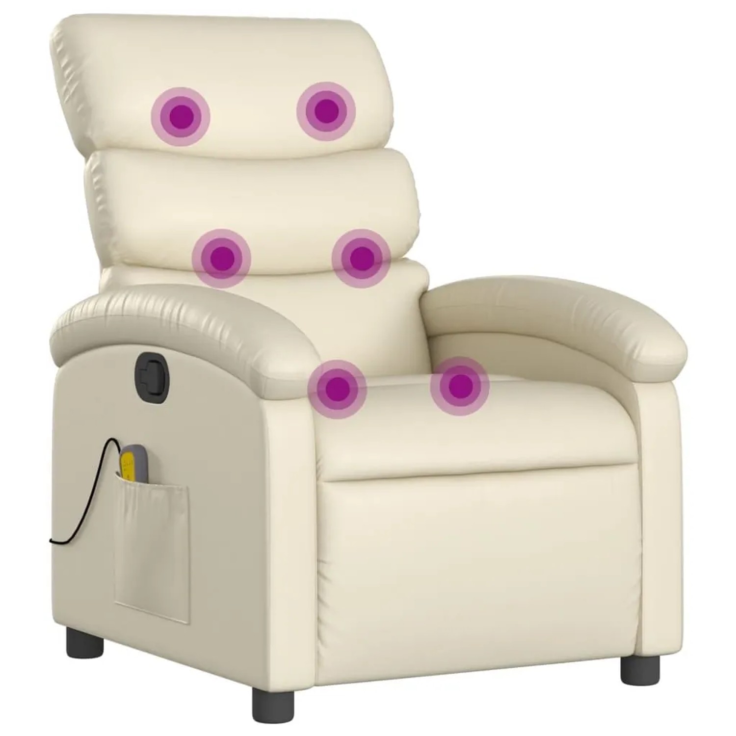 vidaXL Massagesessel mit Relaxfunktion Kunstleder Creme 3205848 günstig online kaufen