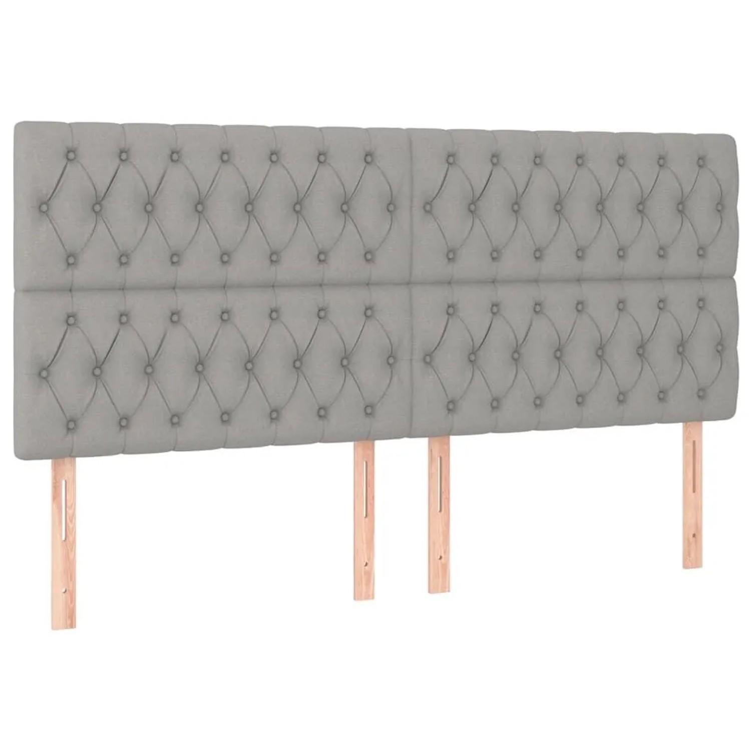 vidaXL Kopfteil Hellgrau 180x7x118/128 cm Stoff 3116682