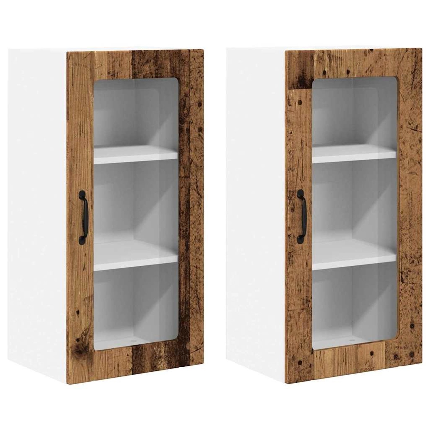 vidaXL Küchenwandschrank 2 Stk Altholz 40 x 31 x 80 cm Holzwerkstoff 885352 günstig online kaufen