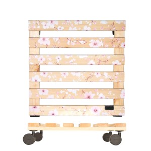 Wagner Rolluntersetzer mit Kirschblütenmuster, 350x350 mm, bis 100 kg belastbar.