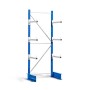 PROREGAL Kragarmregal Maximus, einseitig, 4 Ebenen, blau-grau, für leichte Lasten.