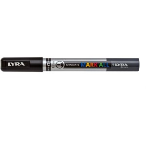 LYRA Mark All Marker, Permanentmarker mit Rundspitze, 1 mm, Schwarz.