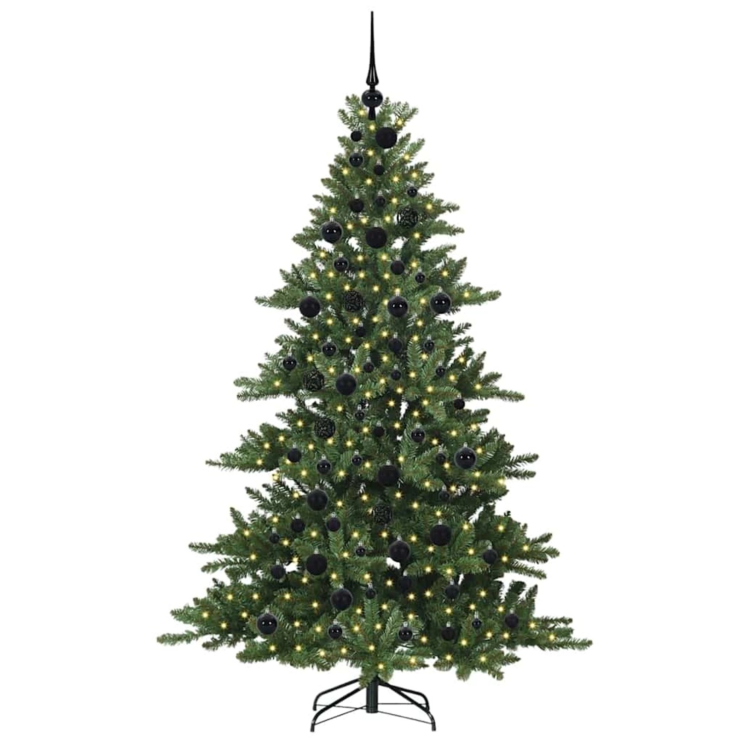 vidaXL Künstlicher Klappbarer Weihnachtsbaum mit 300 LEDs 180 cm PVC 3397667