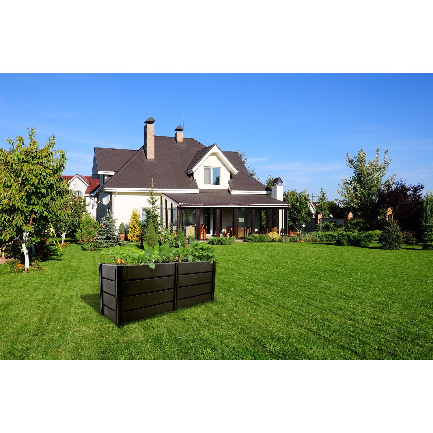 KHW Hochbeet Demeter Anthrazit XL schmal 392 l kaufen bei OBI