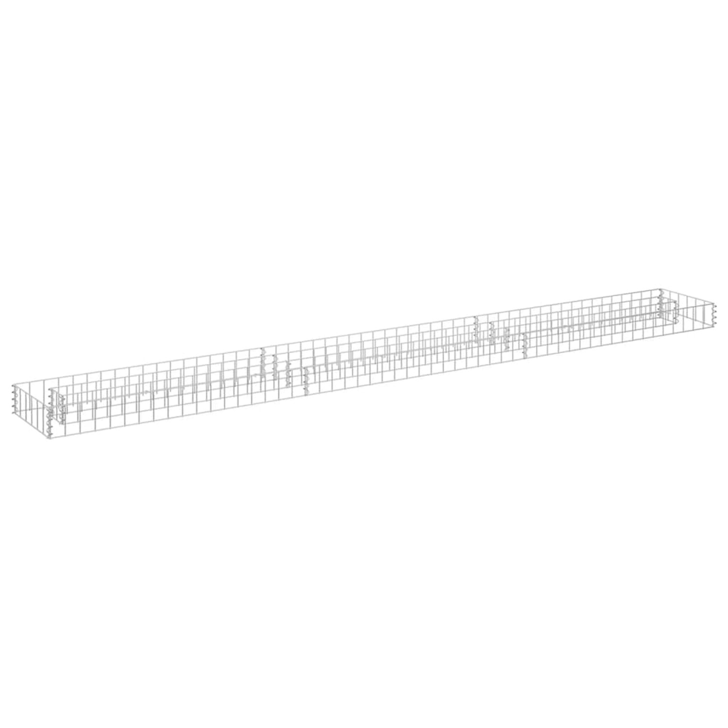 furnicato Gabionen-Hochbeet Verzinkter Stahl 270x30x10 cm