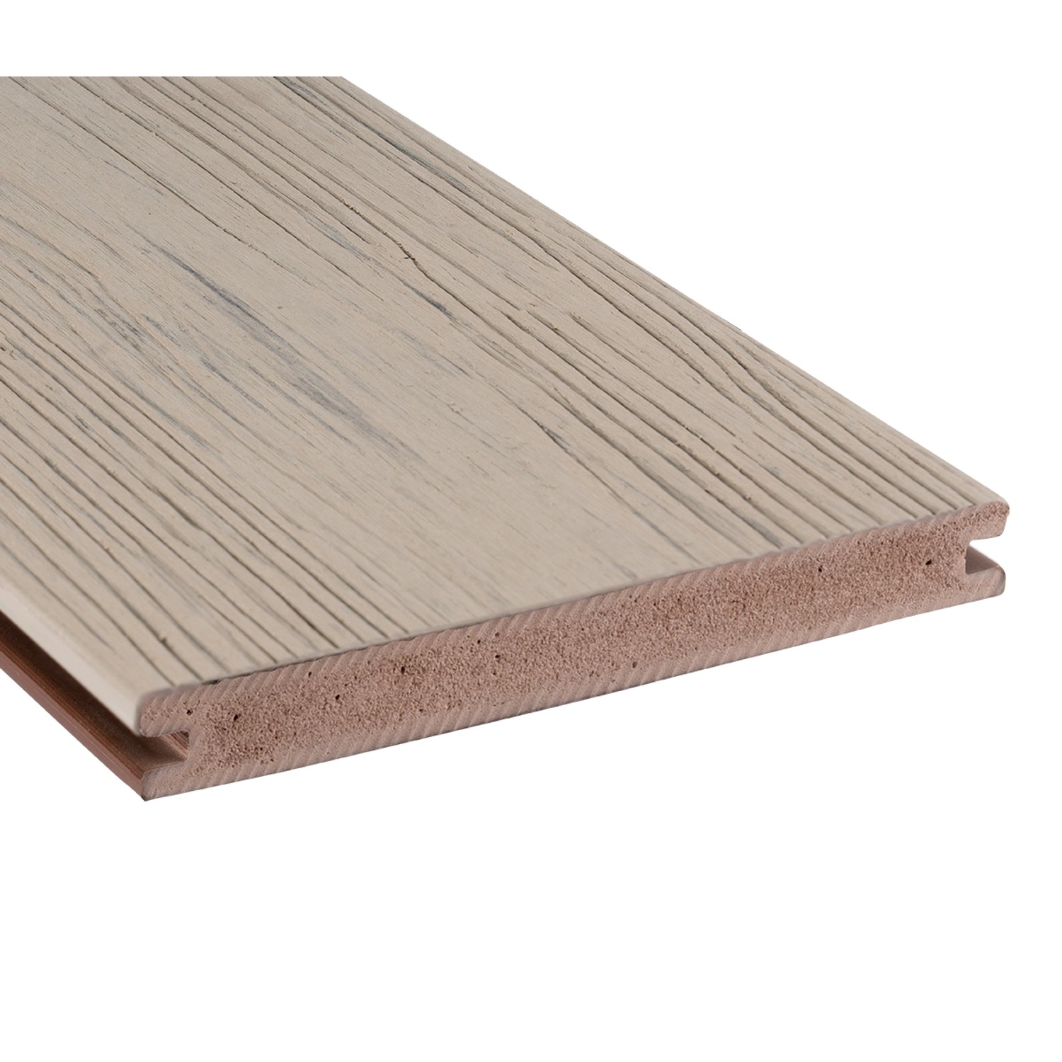 GartenLand WPC Terrassendiele Nova 21 x 190 x 3000 mm Nebelgrau-Multicolor Geprägte Holzstruktur Co-Extrudiert Massivpro...