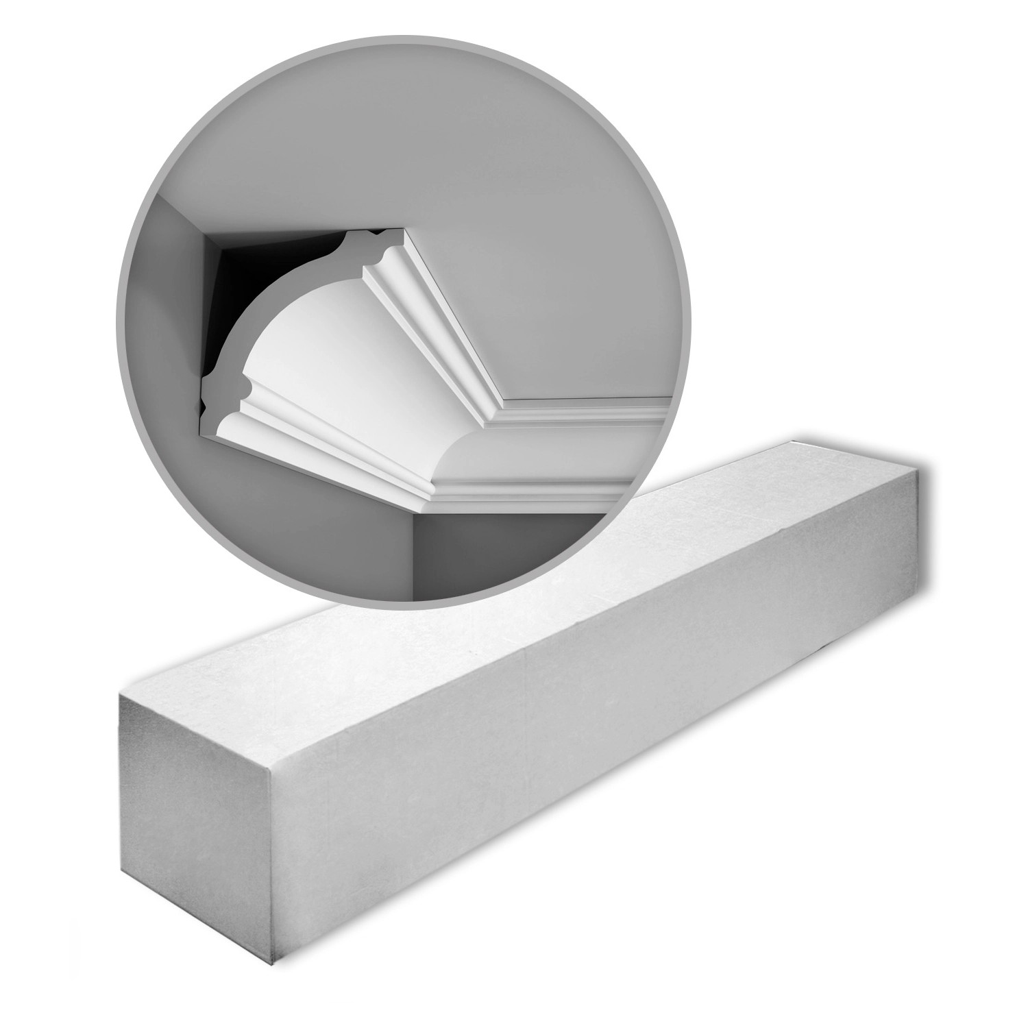 ORAC DECOR CB511N BASIXX Zierleisten 1 Karton Set 4 Stuckleisten 8 m Weiß