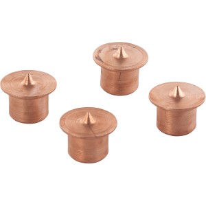 4 wolfcraft Dübelfixe/Dübel-Markierspitzen, Ø 10 mm, aus Stahl zum Markieren von Dübellöchern.