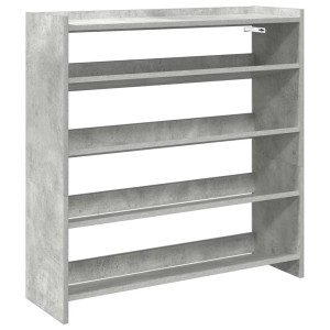 vidaXL Schuhregal Betongrau 80x25x81 cm Holzwerkstoff 859908
