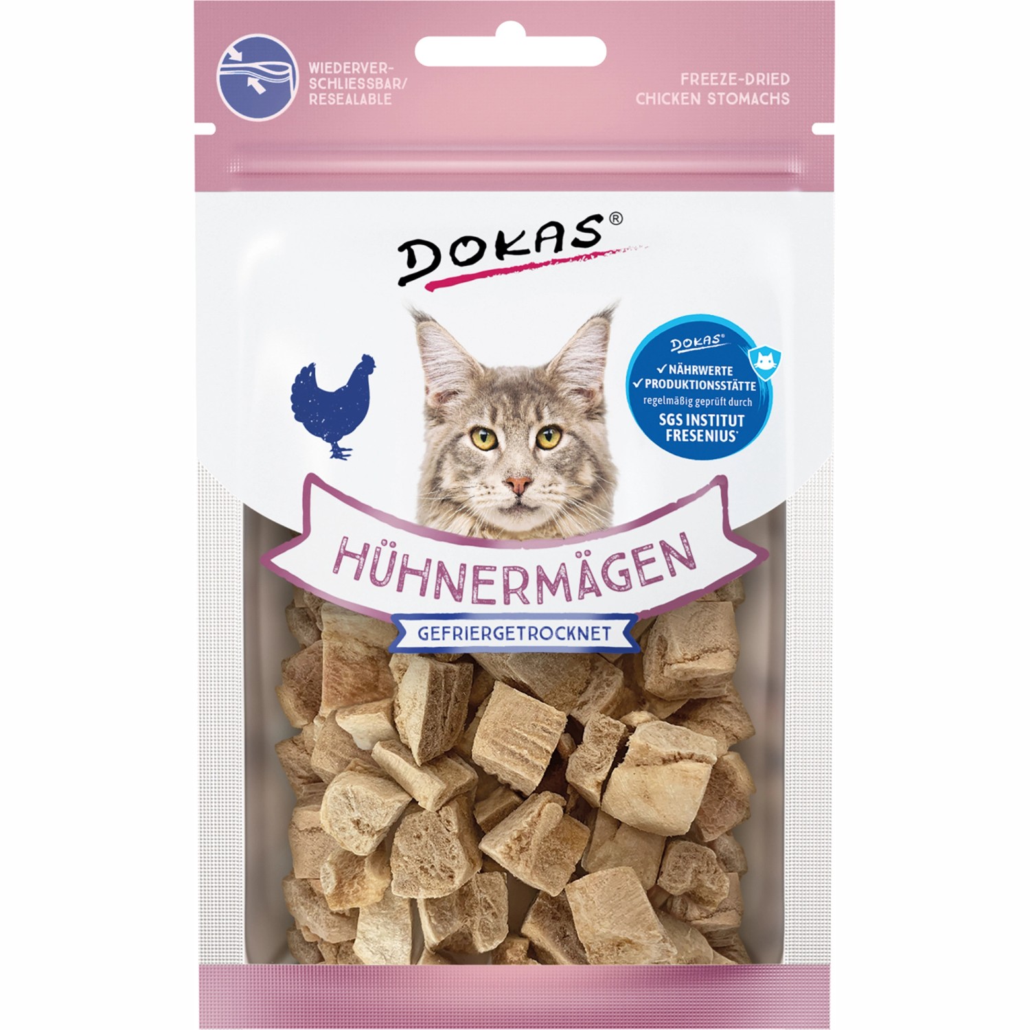 Dokas Katzensnacks Hühnermägen Gefriergetrocknet 12 g