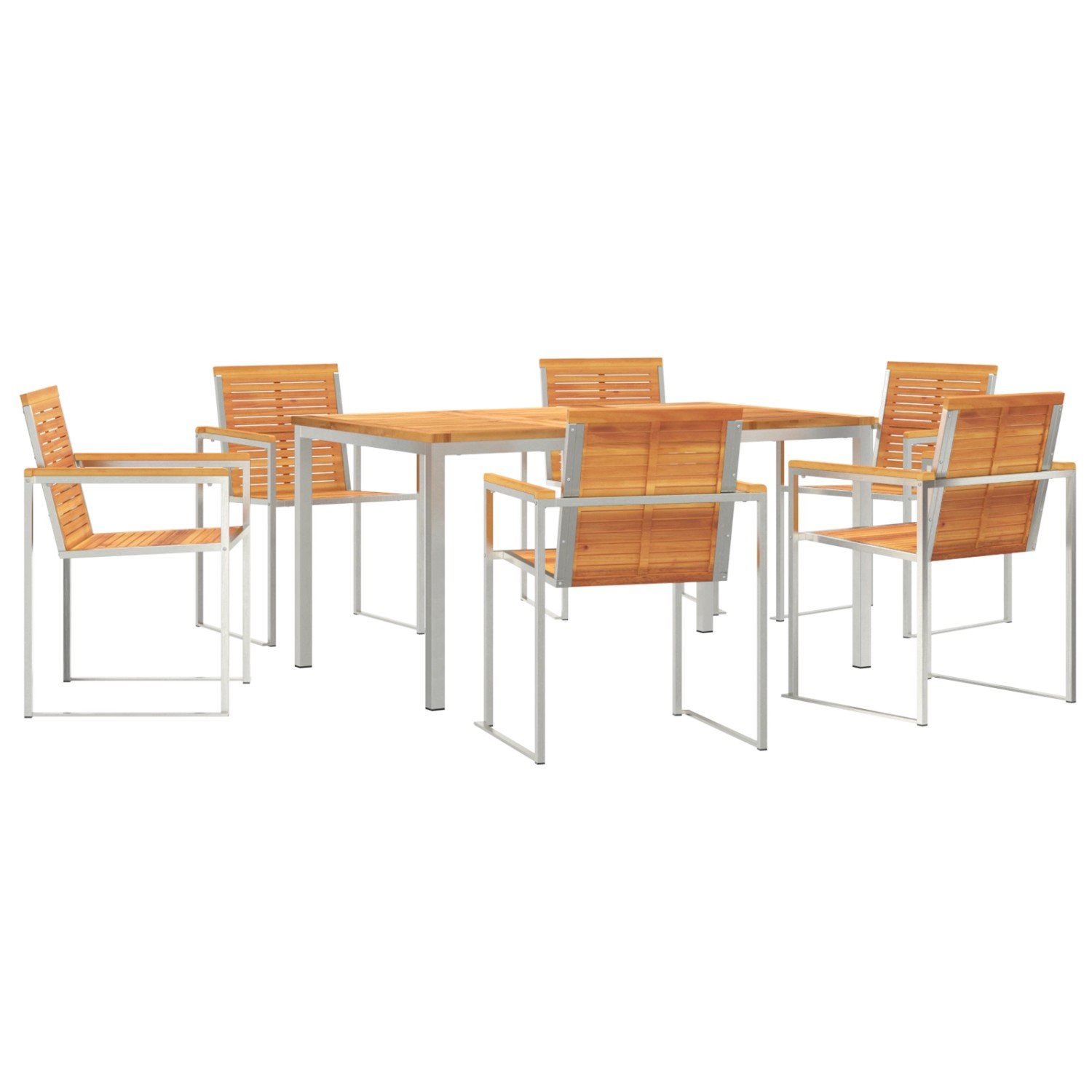 vidaXL 7-Teilige Gartendining-Set Massivholz Akazie 3334810 günstig online kaufen