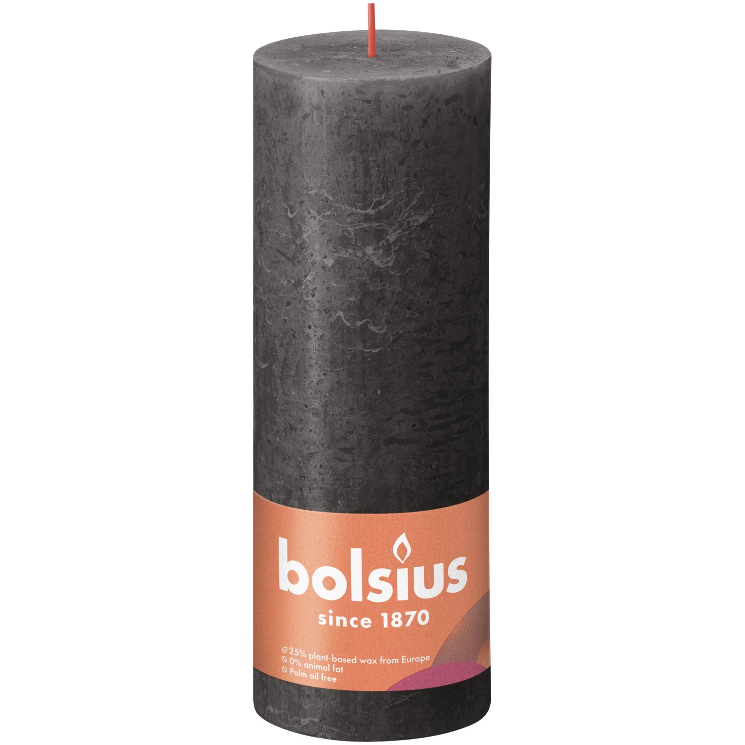 Bolsius Rustik-Kerze Shine 190/68 mm Stürmisches Grau