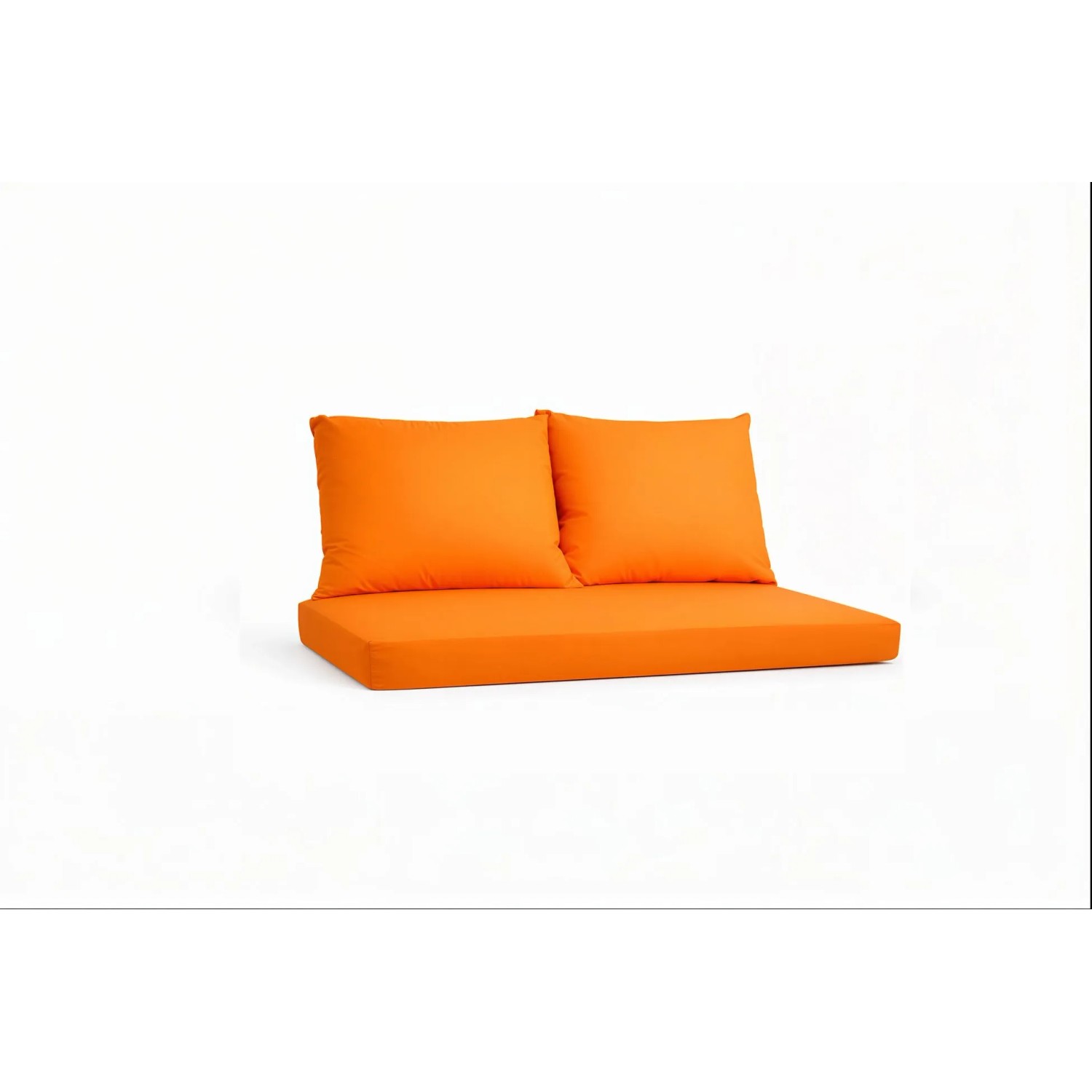 Setgarden Triple Outdoor Palettenkissen Set 120x60x10cm Sitzkissen + Rückenkissen 2x60x50cm 1tlg Orange