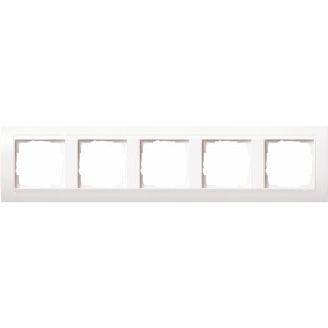 Gira Event 5-fach Abdeckrahmen, reinweiß glänzend.
