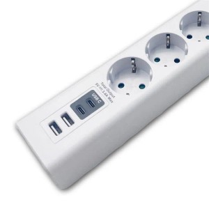 ChiliTec Steckdosenleiste 3-fach mit USB-A&C + Schalter