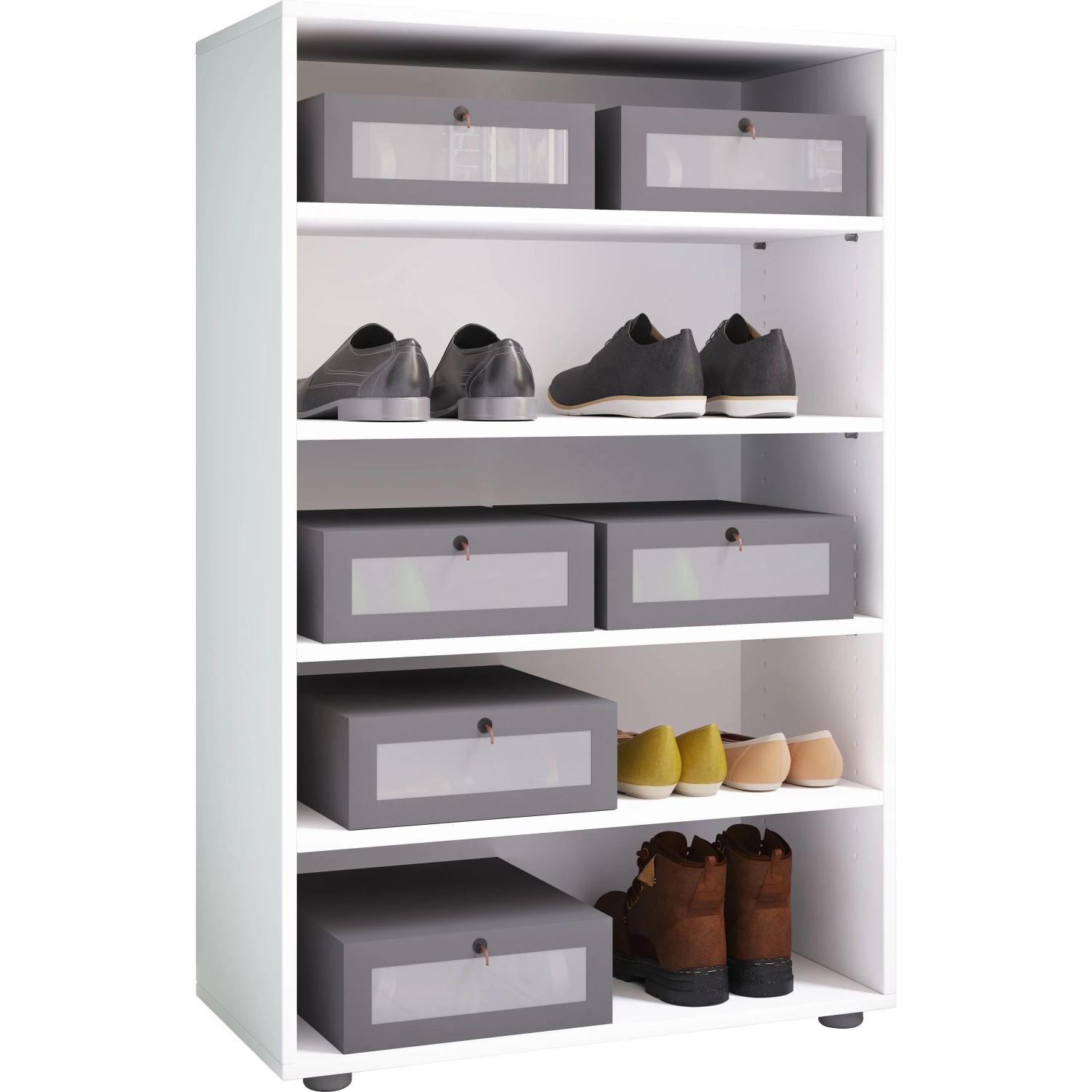 VCM Schuhschrank Lona Weiß