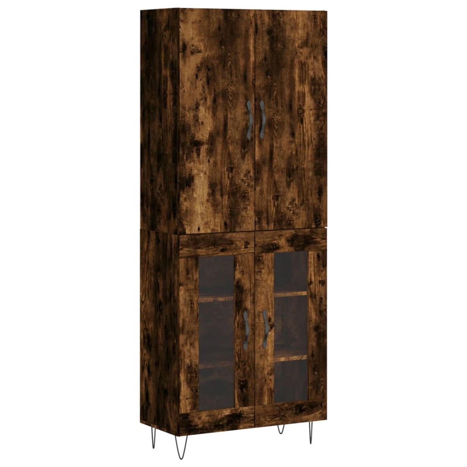 vidaXL Highboard Räuchereiche 69,5x34x180 cm Holzwerkstoff 3198070 günstig online kaufen