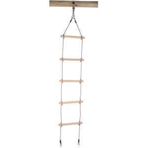 SwingKing Strickleiter mit 5 Holzsprossen für Gartenspielgeräte.