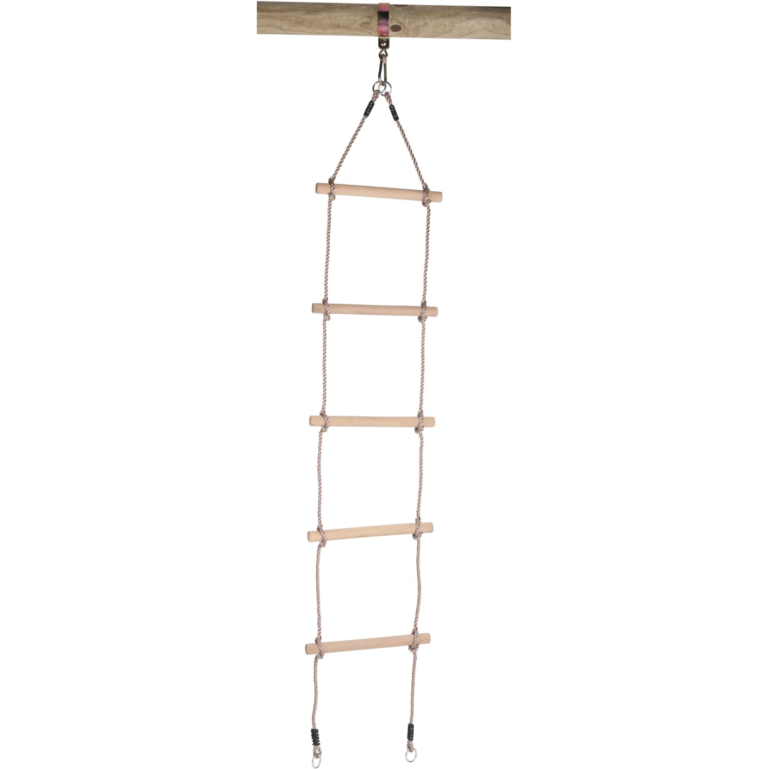 SwingKing Strickleiter mit 5 Holz-Sprossen