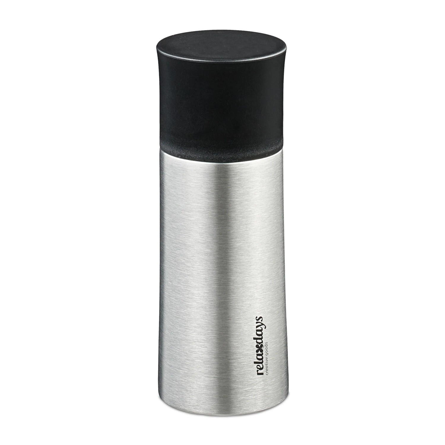 Relaxdays Trinkflasche Edelstahl Silber Auslaufsicher 300 ml 19,5 cm x 7 cm 340 g
