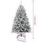 Künstlicher Weihnachtsbaum 150 cm, grün-weiß beschneit, aus PVC mit Metallständer. Festliche Dekoration.