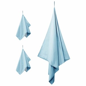vidaXL Sporthandtuch Set 3-Tlg Blau Polyester und Polyamid 42011502