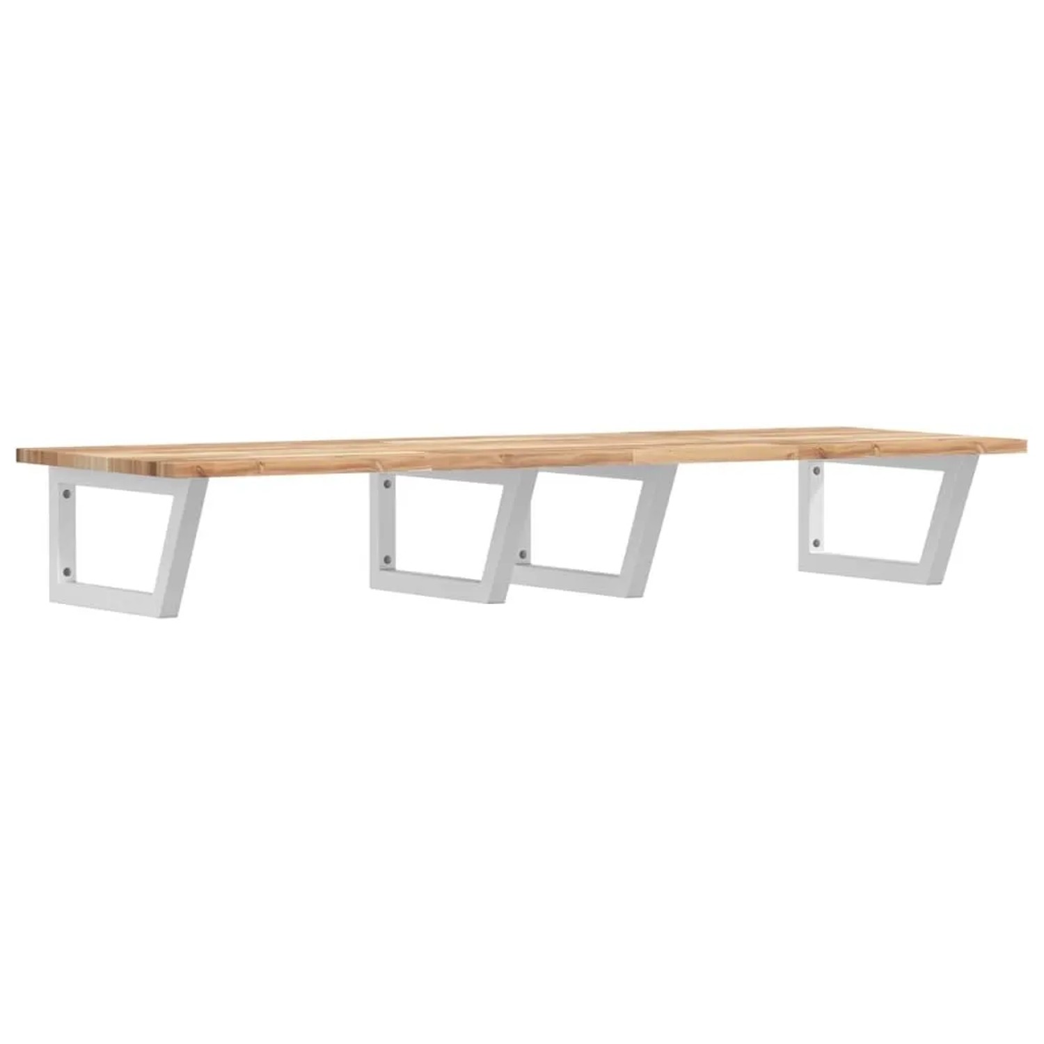 vidaXL Waschbeckenregal Wandmontage Stahl und Akazienholz 3302794