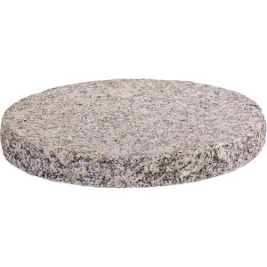 Runder Naturstein-Trittstein Sino Grau, Ø 25 cm, für Gartenwege und Terrassen.