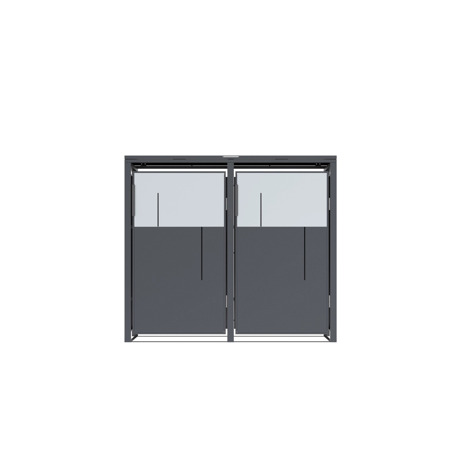 Thumbnail - Westmann Mülltonnenbox Tonus 2 Anthrazit 80 cm x 132 cm x 116 cm