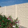 Betonzaun-Platte Romania, 200x38,5x3 cm, in Steinoptik als Sicht- und Windschutz im Garten.