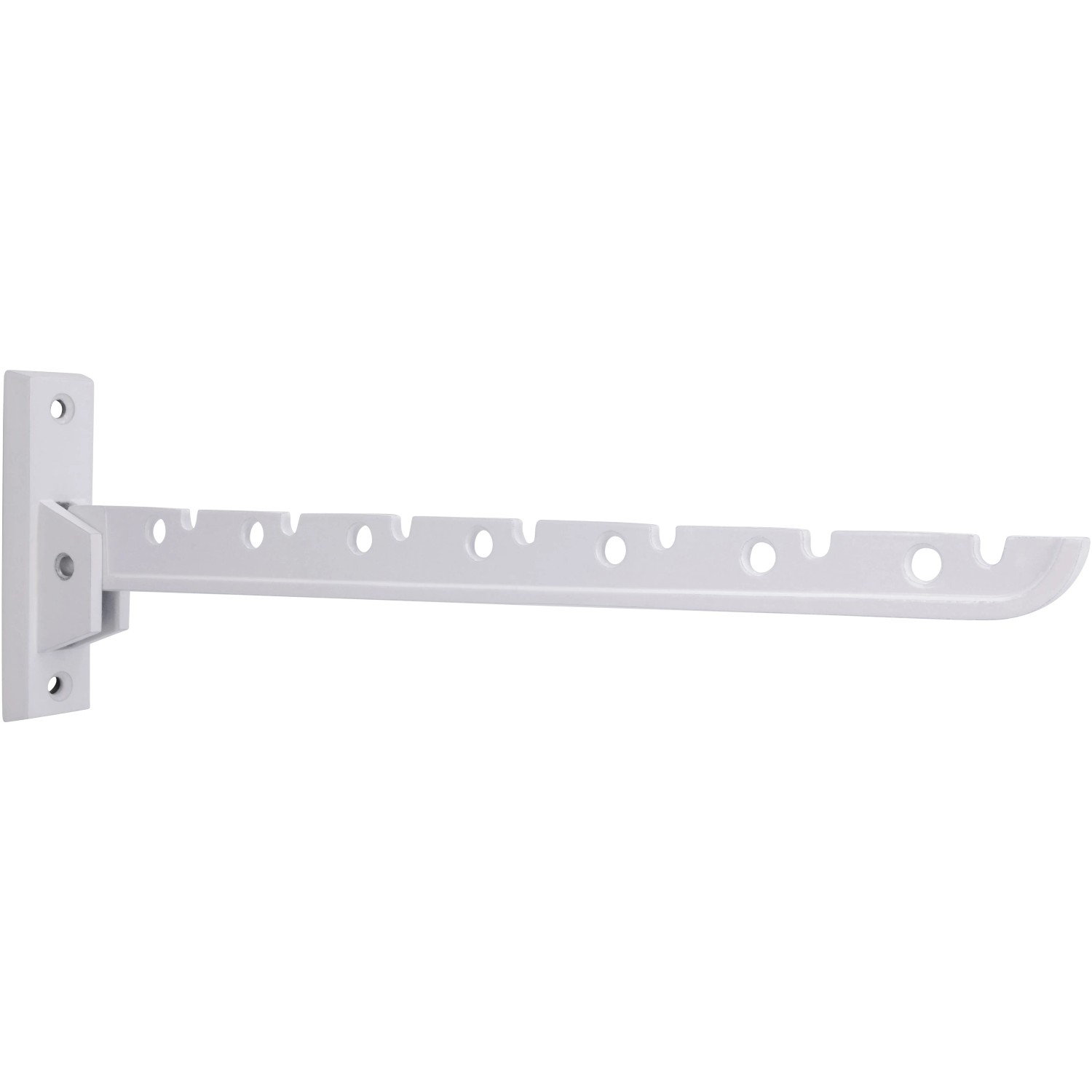 Weißer Siro Klapphaken Kleiderlüfter aus Metall, Länge 330mm, für 7 Kleiderbügel.