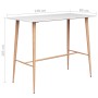 Weißer vidaXL Bartisch 120x60x105 cm mit Holzbeinen, ideal für Küche und Essbereich.