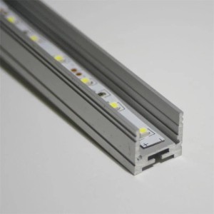 world-trading-net 1m Aluminium-U-Profil Flach für LED-Stripes Eloxiert