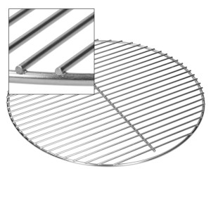 Runder ECD Germany Grillrost aus Edelstahl, 44,5 cm, rostfrei, für Grillutensilien.