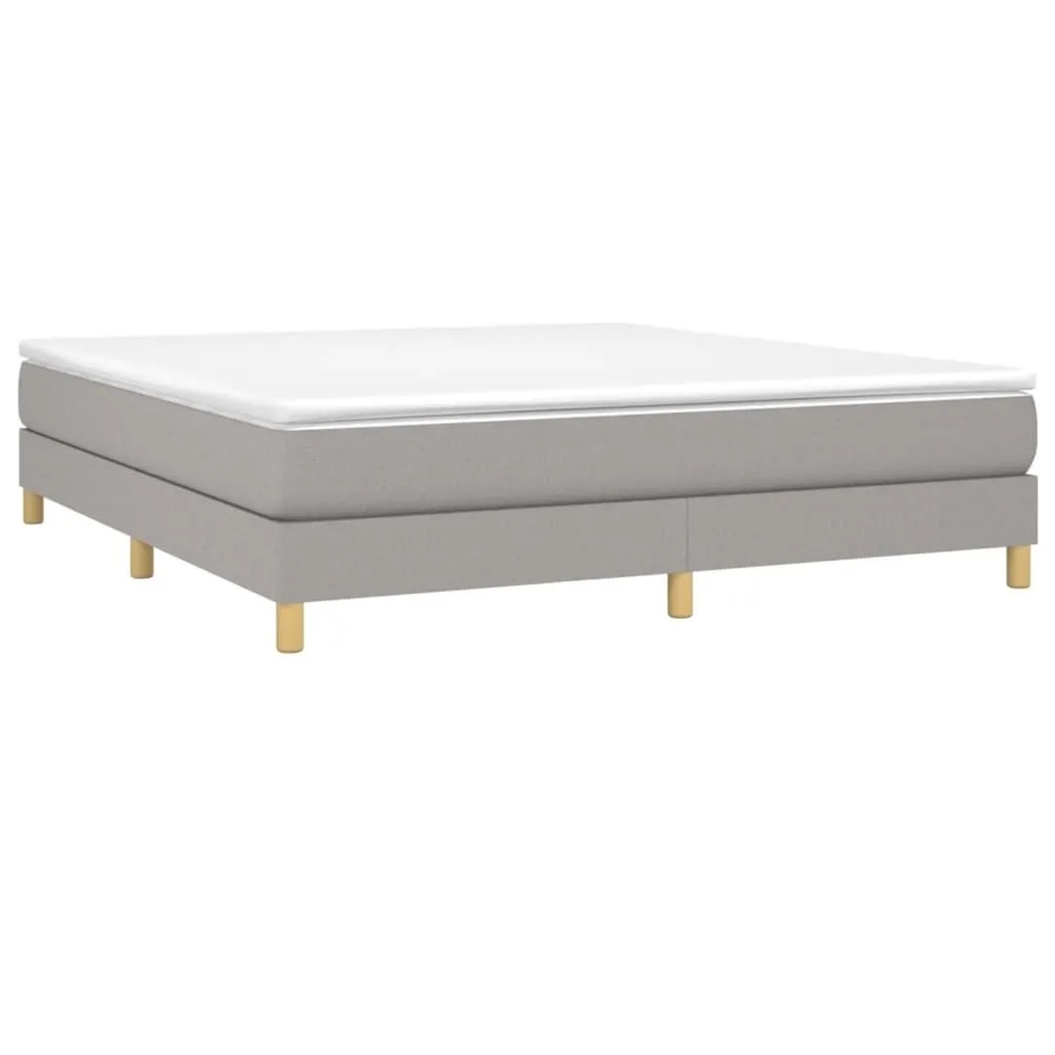 vidaXL Boxspringbett mit Matratze Hellgrau 180x200 cm Stoff 3144191 günstig online kaufen