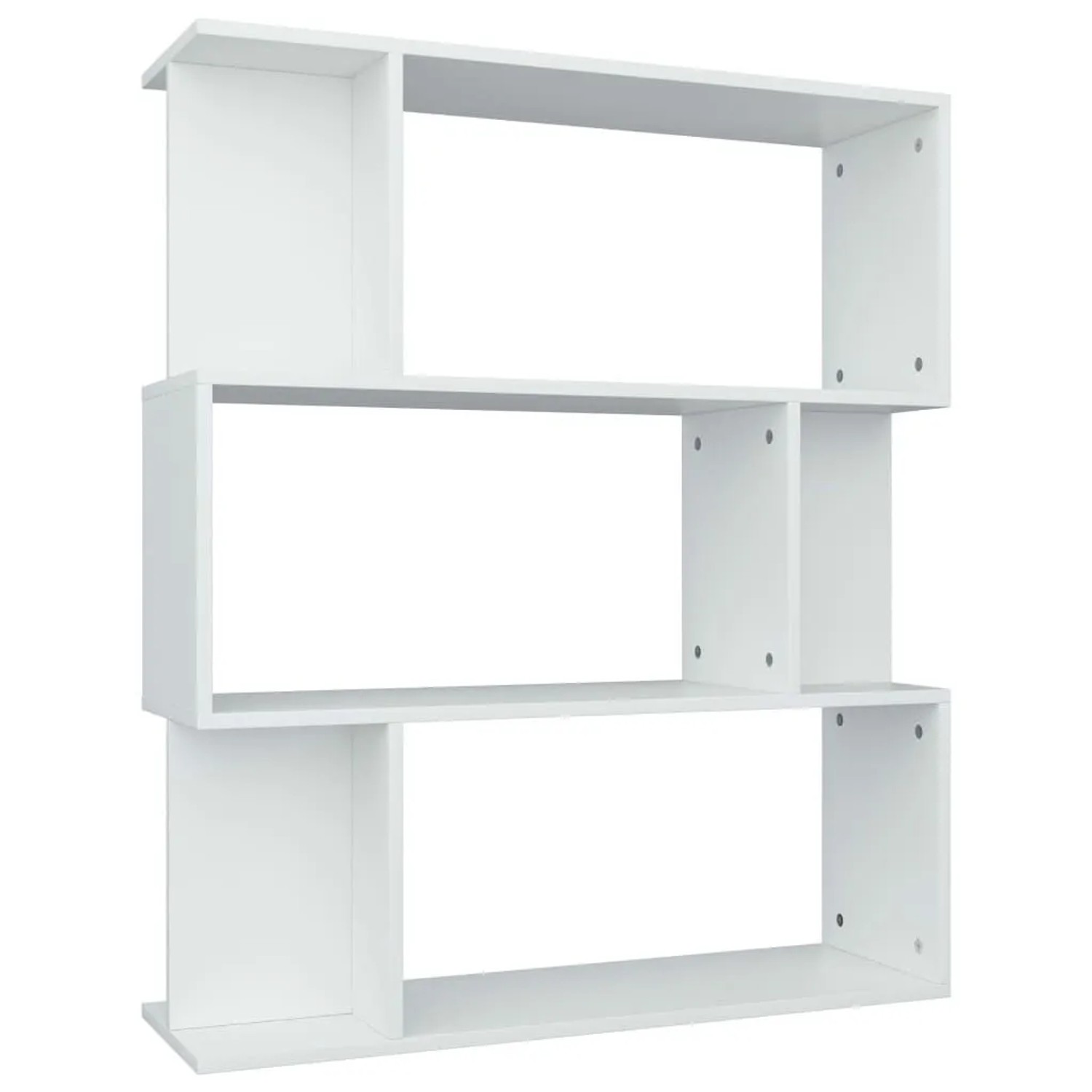 vidaXL Bücherregal/Raumteiler Weiß 80x24x96 cm Holzwerkstoff 800081 günstig online kaufen