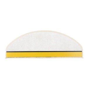 Beige, halbrunde KARAT Stufenmatte in Sisaloptik, 23,5x65 cm. Treppenschutz mit natürlicher Eleganz.