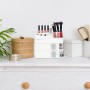 Relaxdays Make Up Organizer Kunststoff Weiß mit Schubladen 21,5 cm x 26 cm x 21 cm 1,5 kg_5