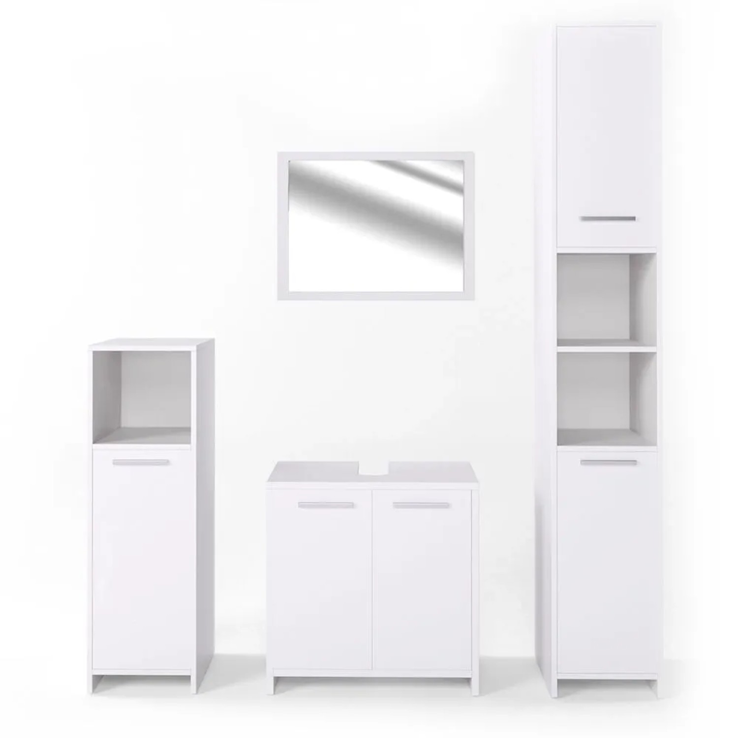 Vicco Badmöbel-Set Kiko Weiß 60 x 60 4-teilig