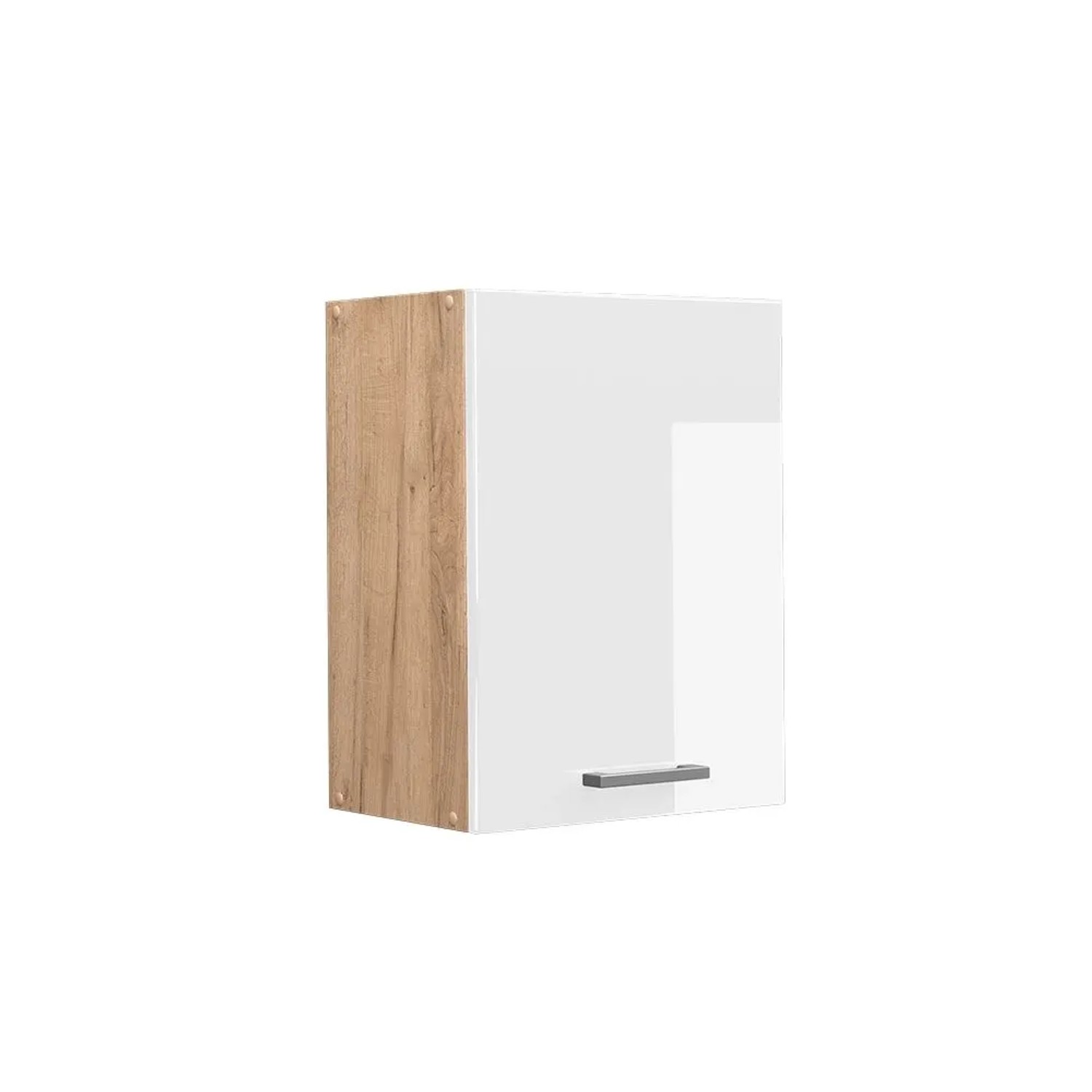 Vicco Hängeschrank R-Line Hängender Küchenschrank Weiß Hochglanz Goldkraft Eiche 45 cm