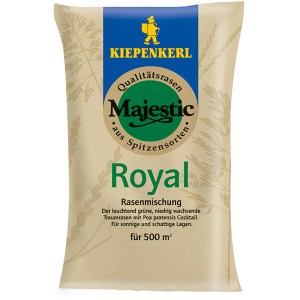 Kiepenkerl Rasen Majestic Royal, 10 kg, für sonnige & schattige Lagen. Premium Rasensamen im Beutel.