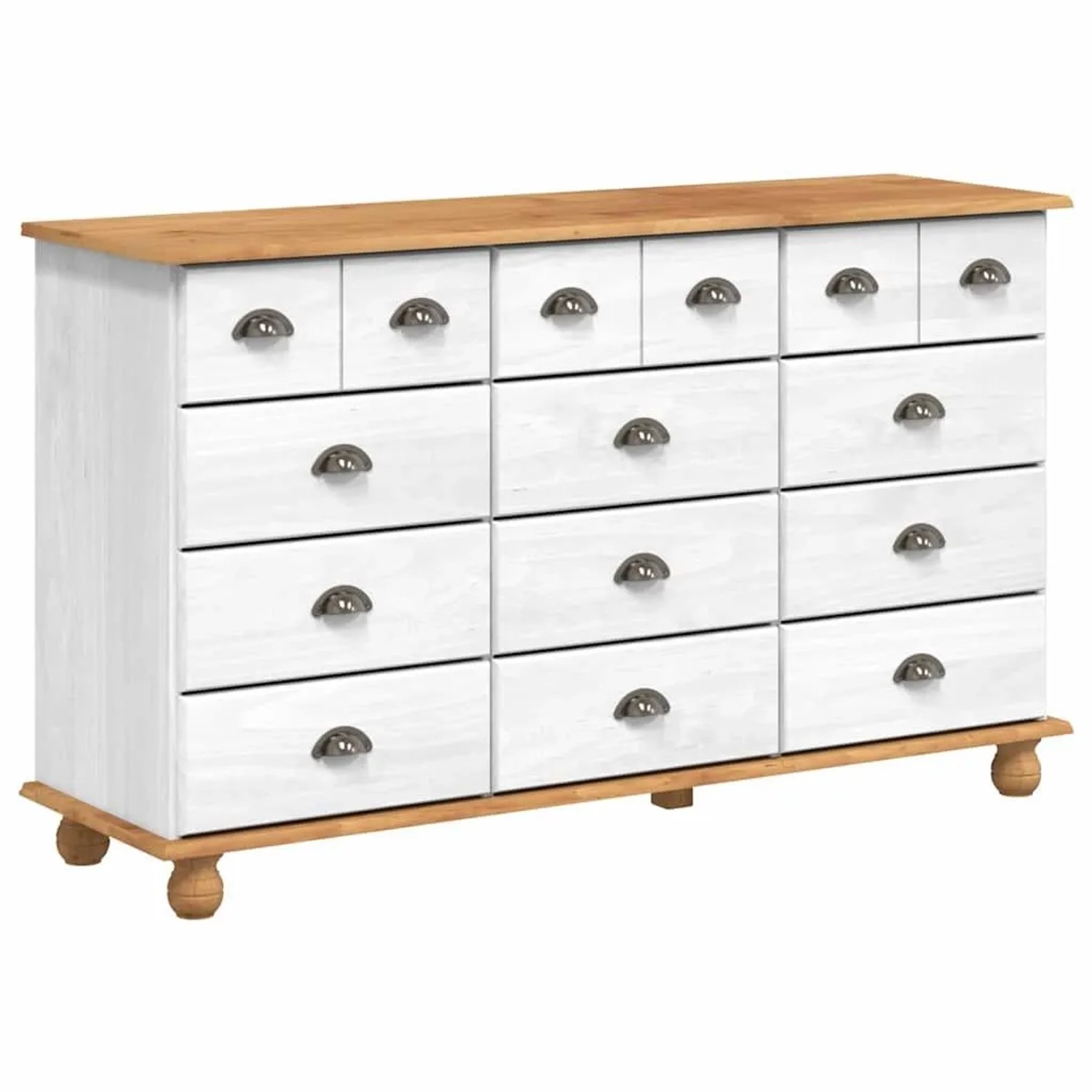 vidaXL Schubladenkommode mit Schubladen ASKIM Weiß 79 x 40 x 133,5 cm 4105429