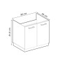 Skizze: Vicco Spülenunterschrank R-Line, 80cm, Bordeaux/Anthrazit, ohne Arbeitsplatte.