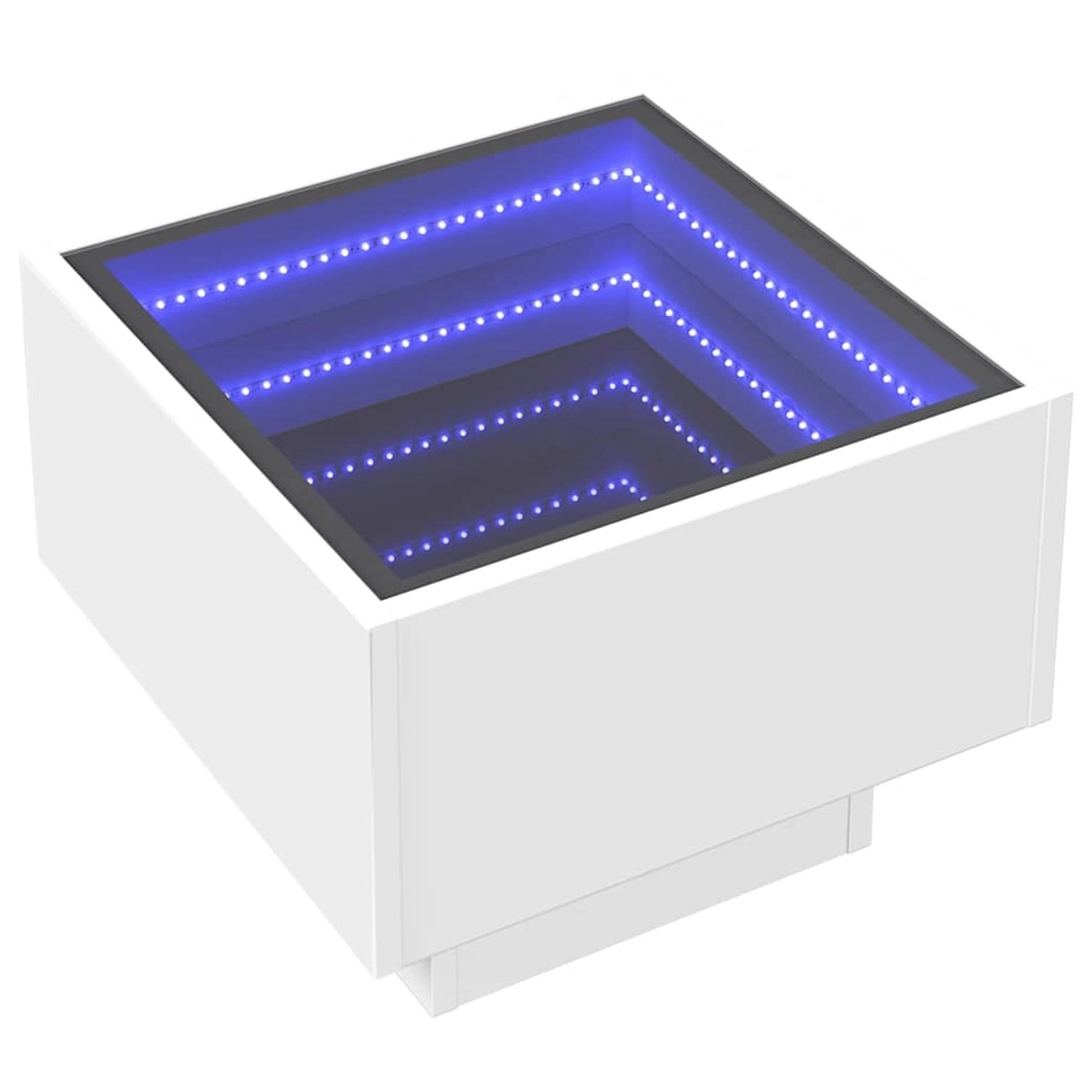 vidaXL Beistelltisch mit LED Weiß 40x40x30 cm Holzwerkstoff 847497 günstig online kaufen
