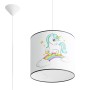 Sollux Lighting Hängeleuchte Unicorn 30: Kinderlampe mit Einhorn auf Regenbogen für eine märchenhafte Atmosphäre.